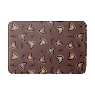 Atomic Boomerangs Starbursts Dark Academia Bath Mat