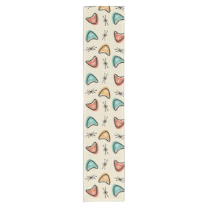 Atomic Boomerangs Starbursts Multicolored Short Table Runner