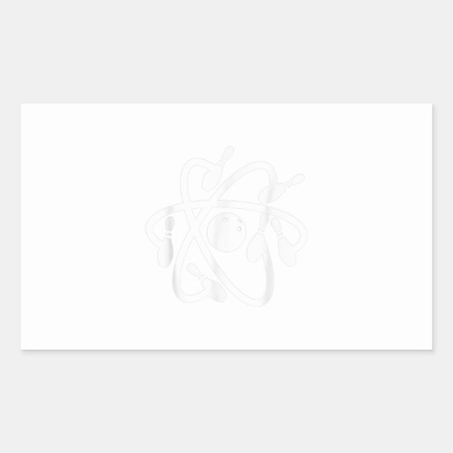 atomic bowling funny science bowling sticker (Front)