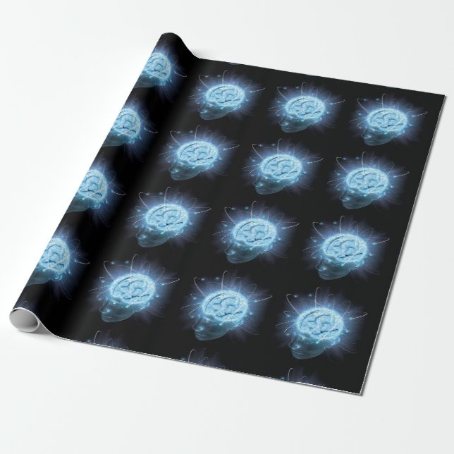 Atomic Brain Wrapping Paper (Unrolled)