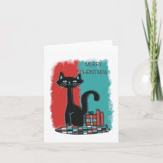 Atomic Cat Christmas Card (Front)