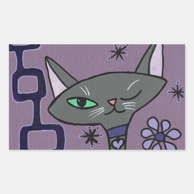 Atomic Cat in Purple Sticker (Front)