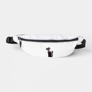 Atomic Cat With Pink Bow Cat Girly Clean Girl Kitt Fanny Pack
