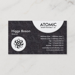 Atomic Circles - Black Denim Business Card