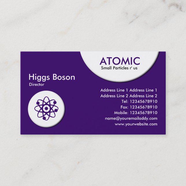 Atomic Circles - Dark Violet (330066) Business Card (Front)
