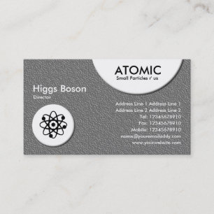 Atomic Circles - Mid Grey Embossed Texture Business Card