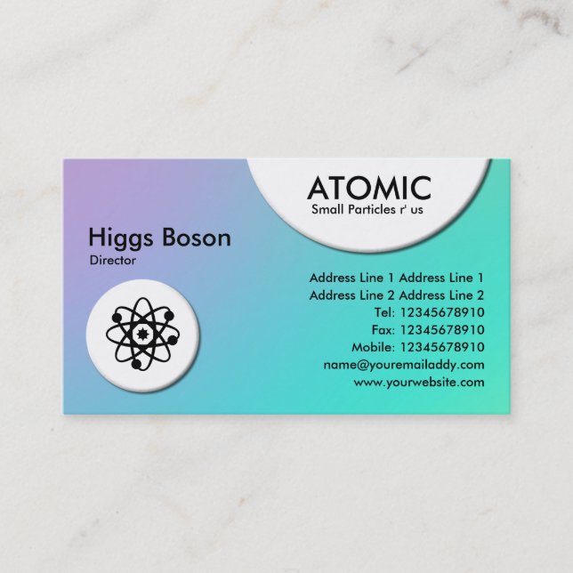 Atomic Circles - Soft Gradients Business Card (Front)