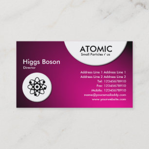 Atomic Circles - Spotlit - Hot Pink Business Card