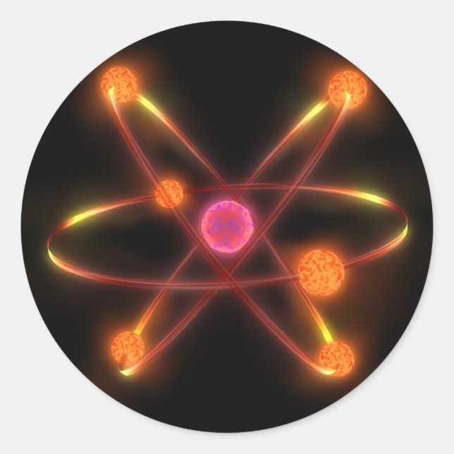 Atomic Classic Round Sticker (Front)