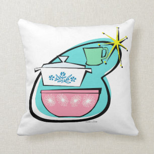 Atomic Cookware Design Throw Pillow