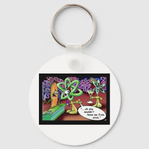 Atomic Dating Funny Offbeat Cartoon Tees & Gifts Keychain