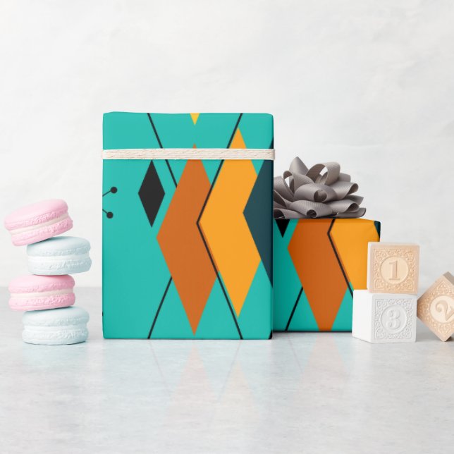 Atomic Diamonds  Wrapping Paper (Baby Shower)