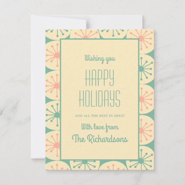 Atomic Dots Mid Century Retro Vintage Holiday (Front)