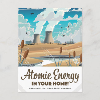 Atomic Energy Commercial Announcement Postcard