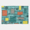 Atomic Era Abstract Lines Boxes Turquoise