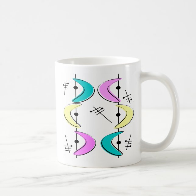 Atomic Era Boomerang Abstracts Coffee Mug (Right)