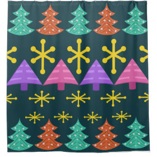 Atomic Era Christmas Trees Kitsch Dark