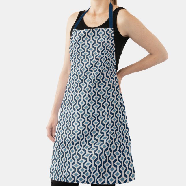 Atomic Era Inspired Geometric Pattern Apron (Insitu)