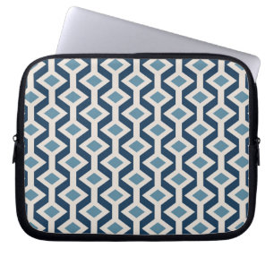 Atomic Era Inspired Geometric Pattern Laptop Sleeve
