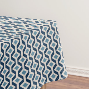 Atomic Era Inspired Geometric Pattern Tablecloth