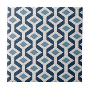 Atomic Era Inspired Geometric Pattern Tile