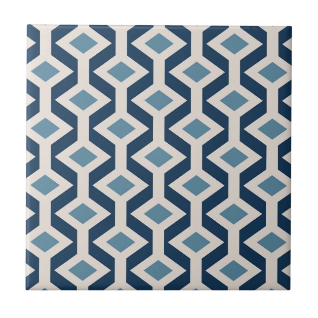 Atomic Era Inspired Geometric Pattern Tile (Front)