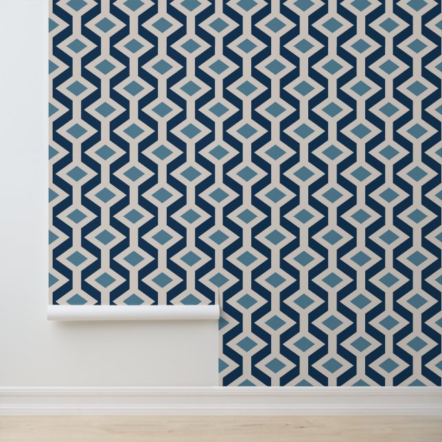 Atomic Era Inspired Geometric Pattern Wallpaper (Application)