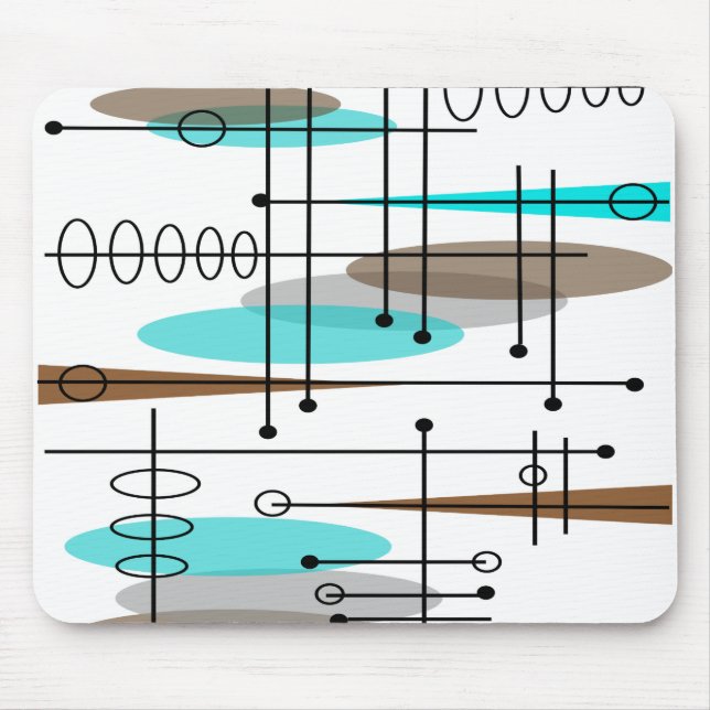Atomic Era Inspired Mid-Century Design 13 Mouse Pad (Front)