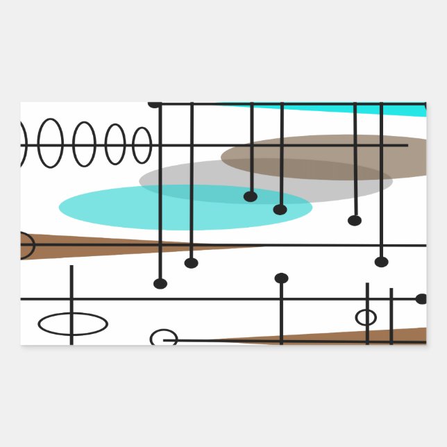 Atomic Era Inspired Mid-Century Design 13 Sticker (Front)