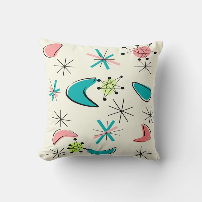 Atomic Era Inspired Pillow Design Mid-Century (Front)