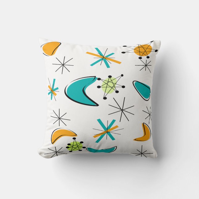 Atomic Era Inspired Pillow Design Mid-Century III (Front)