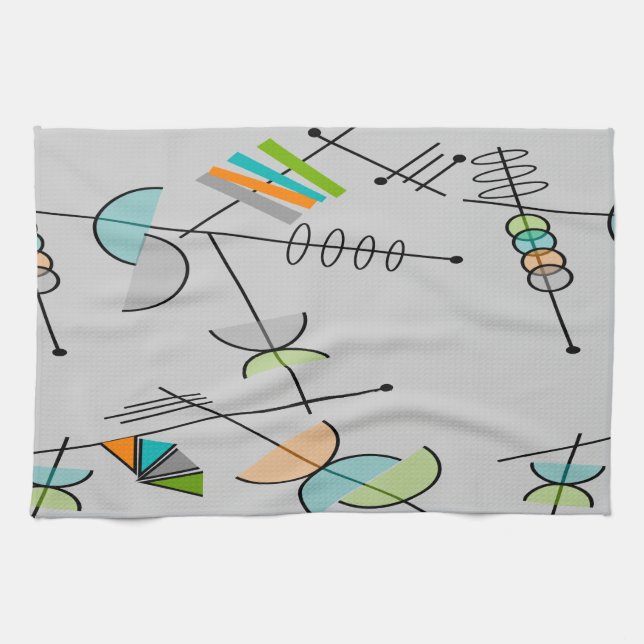 Atomic Era Inspired Placemat #90 Kitchen Towel (Horizontal)