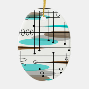 Atomic Era Mid-Century Modern Abstract Ceramic Ornament