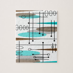 Atomic Era Mid-Century Modern Abstract Jigsaw Puzzle