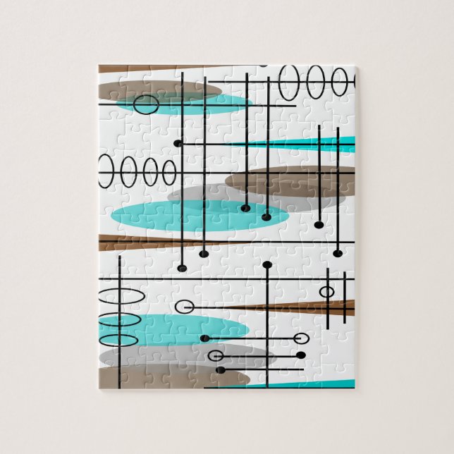 Atomic Era Mid-Century Modern Abstract Jigsaw Puzzle (Vertical)
