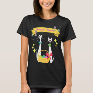 Atomic Era Mid Century Modern Cool Cat Happy Easte T-Shirt