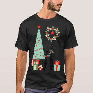 Atomic Era Mid Century Modern Cool Cat Pair Christ T-Shirt