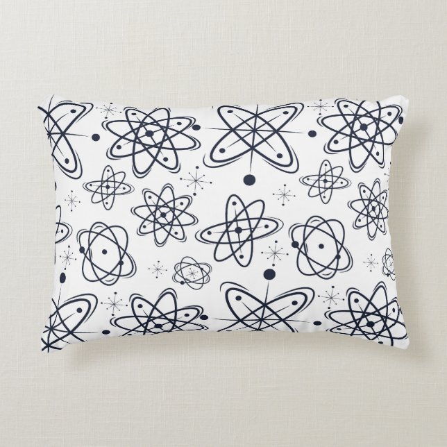 Atomic Era: Mid-Century Modern Patterns Accent Pillow (Front)