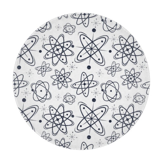 Atomic Era: Mid-Century Modern Patterns Cutting Board (Front)