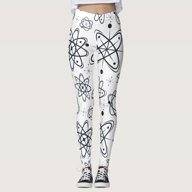 Atomic Era: Mid-Century Modern Patterns Leggings (Front)