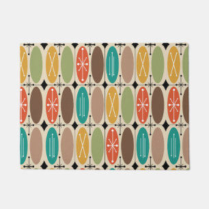 Atomic Era Ovals In Rows Colourful 2 Doormat