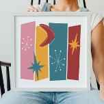 Atomic Era Rectangles Boomerang Starburst Mid Mod Poster<br><div class="desc">Make a statement in your walls with this bold atomic era mid century poster. With its pink, orange, blue, and red rectangles, stars, and boomerang it’s sure to get a few “wows”!</div>
