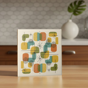 Atomic Era Starburst and Rounded Shapes #4 ID1224 Tile