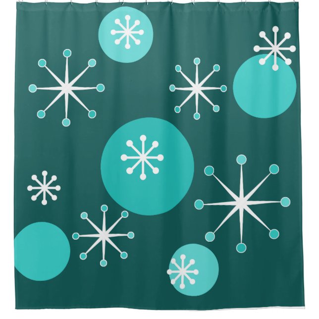 Atomic Era Starbursts Teal (Front)