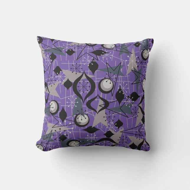 Atomic, Fifties Style, Trendy Throw Pillow (Front)