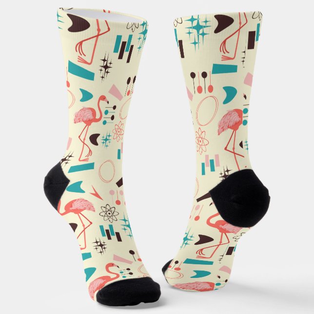 Atomic Flamingo Socks (Angled)