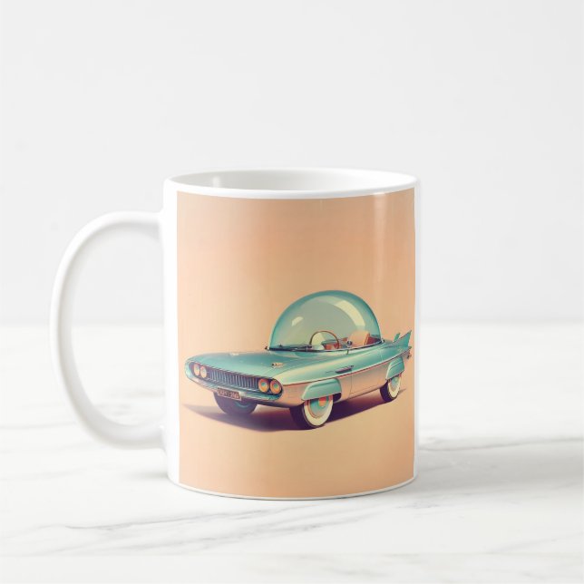 Atomic Futuristic Bubble Blaster Car Coffee Mug (Left)