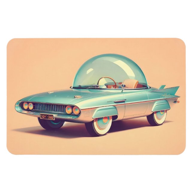 Atomic Futuristic Bubble Blaster Car Magnet (Horizontal)