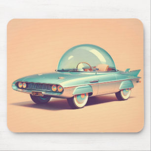 Atomic Futuristic Bubble Blaster Car  Mouse Pad