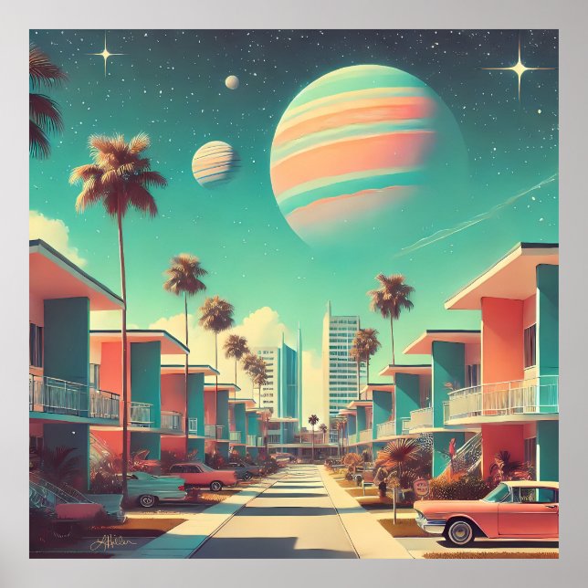 Atomic Futuristic New Florida Apartments Poster (Front)